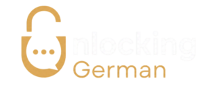 Unlocking German Logo in weiß